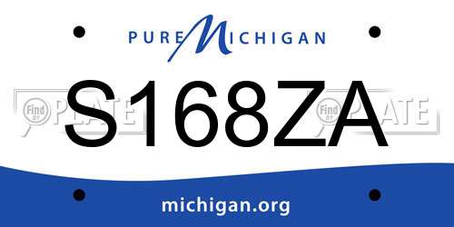 S168ZA Michigan License Plate