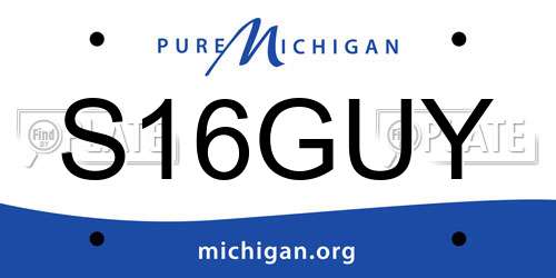 S16GUY Michigan License Plate