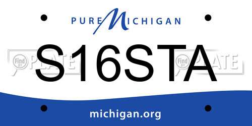 S16STA Michigan License Plate