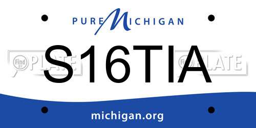S16TIA Michigan License Plate
