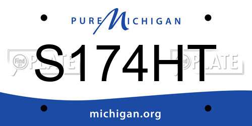 S174HT Michigan License Plate