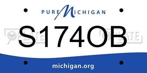 S174OB Michigan License Plate