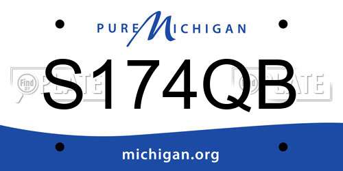 S174QB Michigan License Plate