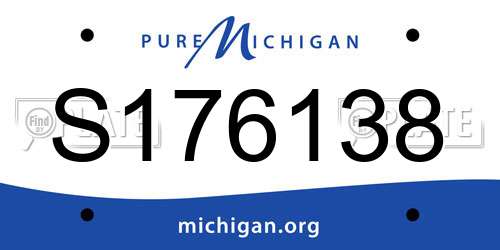 S176138 Michigan License Plate