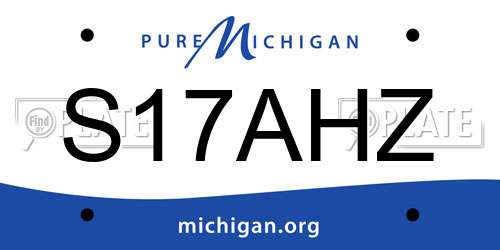 S17AHZ Michigan License Plate