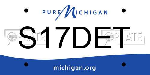 S17DET Michigan License Plate