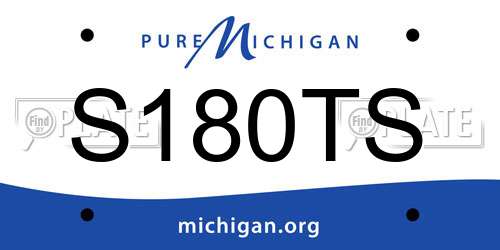 S180TS Michigan License Plate