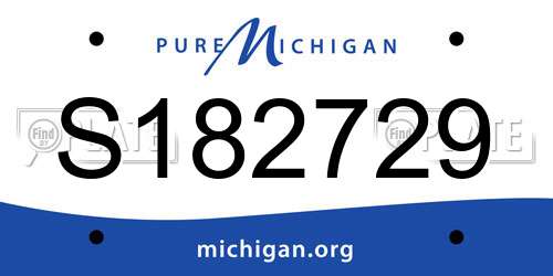S182729 Michigan License Plate