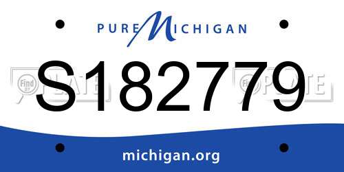 S182779 Michigan License Plate
