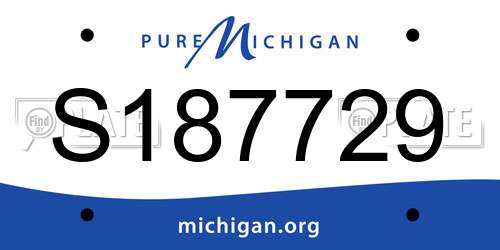 S187729 Michigan License Plate