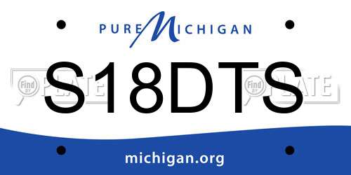 S18DTS Michigan License Plate