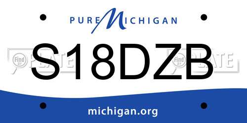 S18DZB Michigan License Plate