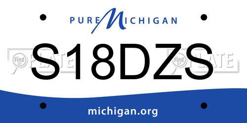 S18DZS Michigan License Plate