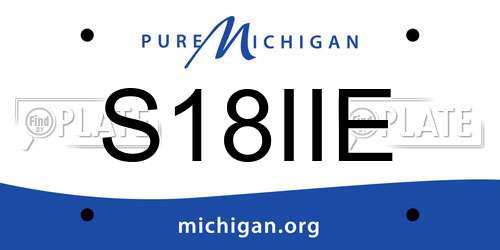 S18IIE Michigan License Plate