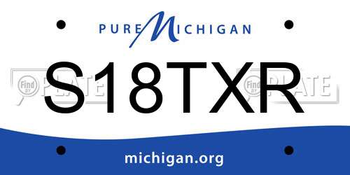 S18TXR Michigan License Plate