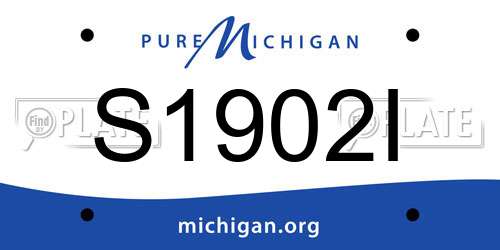 S1902I Michigan License Plate