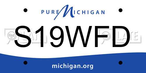 S19WFD Michigan License Plate
