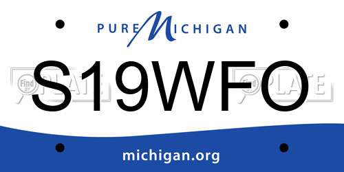 S19WFO Michigan License Plate
