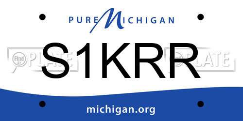 S1KRR Michigan License Plate
