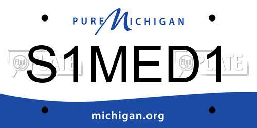 S1MED1 Michigan License Plate