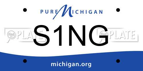 S1NG Michigan License Plate