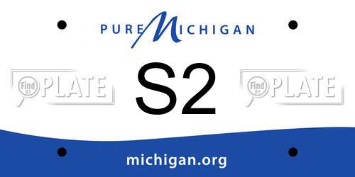 S2 Michigan License Plate