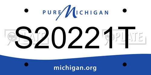 S20221T Michigan License Plate