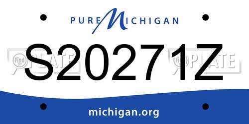 S20271Z Michigan License Plate