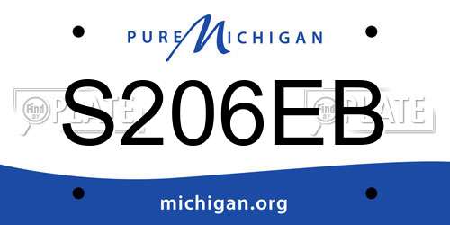 S206EB Michigan License Plate