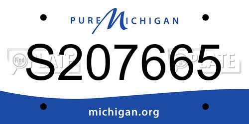 S207665 Michigan License Plate