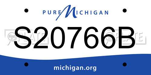 S20766B Michigan License Plate
