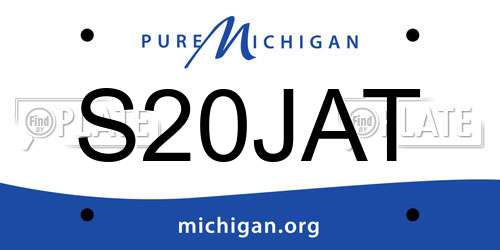 S20JAT Michigan License Plate