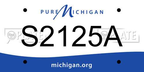 S2125A Michigan License Plate