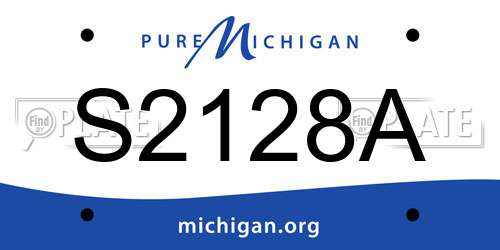 S2128A Michigan License Plate
