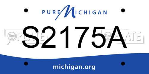 S2175A Michigan License Plate