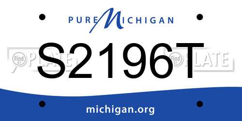 S2196T Michigan License Plate