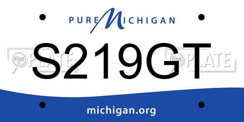 S219GT Michigan License Plate