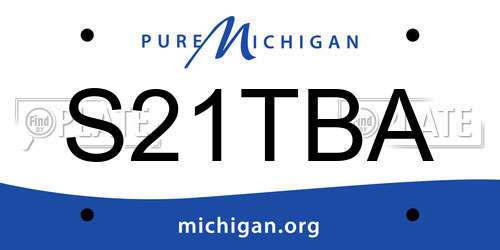 S21TBA Michigan License Plate
