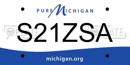 S21ZSA Michigan License Plate