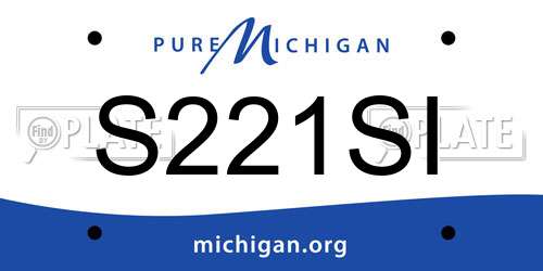 S221SI Michigan License Plate