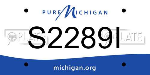 S2289I Michigan License Plate