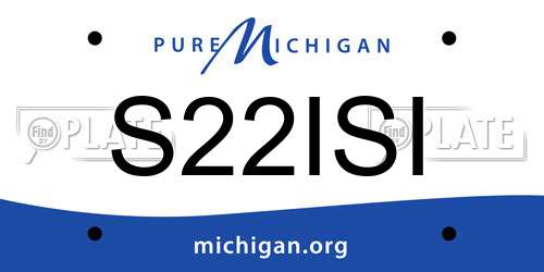S22ISI Michigan License Plate