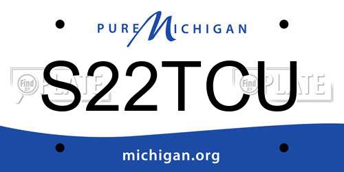 S22TCU Michigan License Plate