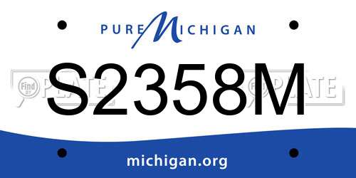 S2358M Michigan License Plate