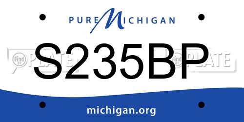 S235BP Michigan License Plate