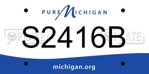S2416B Michigan License Plate