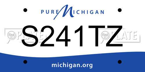 S241TZ Michigan License Plate