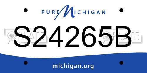 S24265B Michigan License Plate