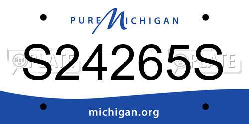 S24265S Michigan License Plate