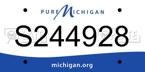 S244928 Michigan License Plate
